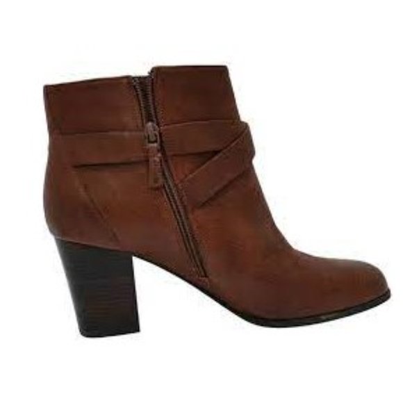 GUC Cole Haan Grand OS Hinckley Ankle Booties Block Heel in Sequoia Brown - Picture 3 of 13